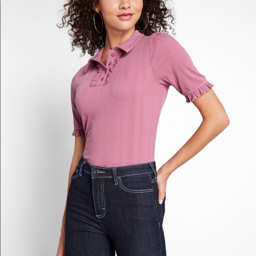 Ribbed Modcloth Blouse